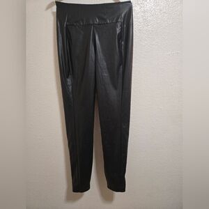 GUESS Los Angeles Mirin Corset PU Leggings Jet Black A996 Faux Leather-Size L(32